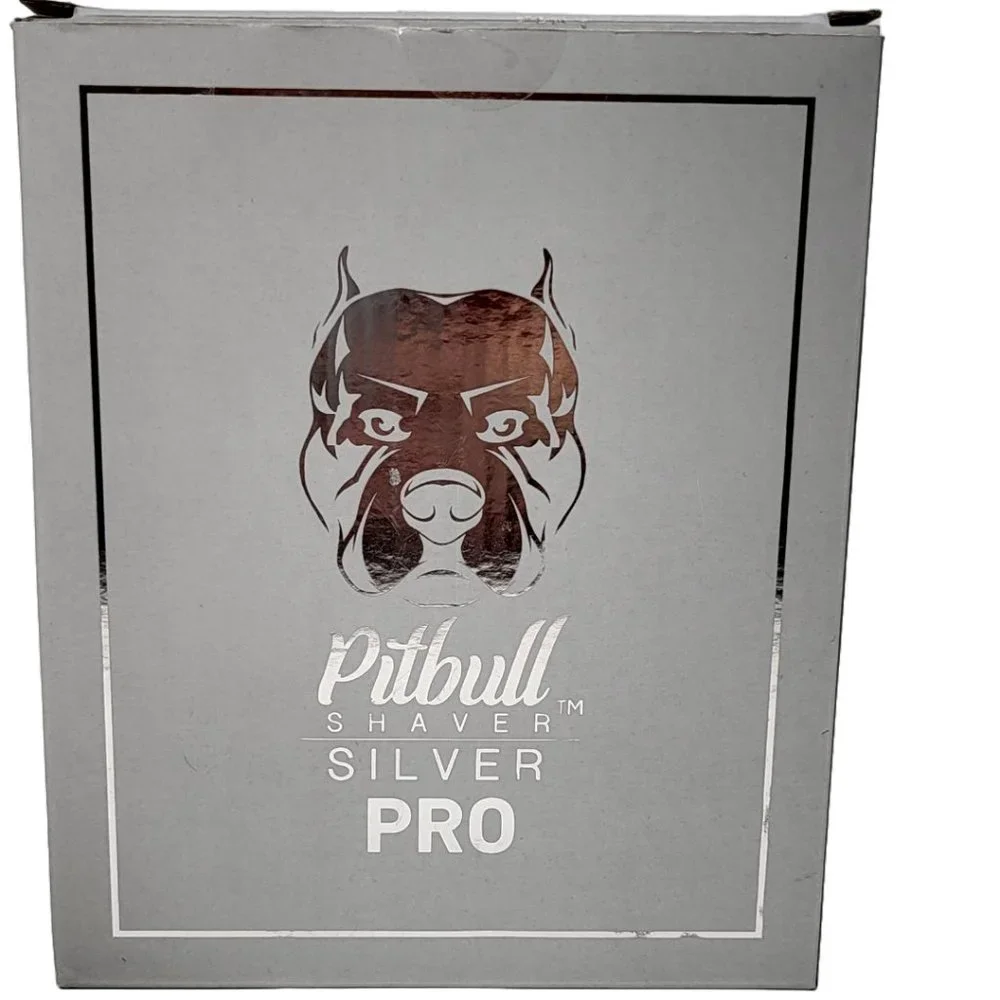 Skull Shaver Pitbull Silver PRO Electric Shaver Wet/Dry 4 Razor Hair Trimmer Wat